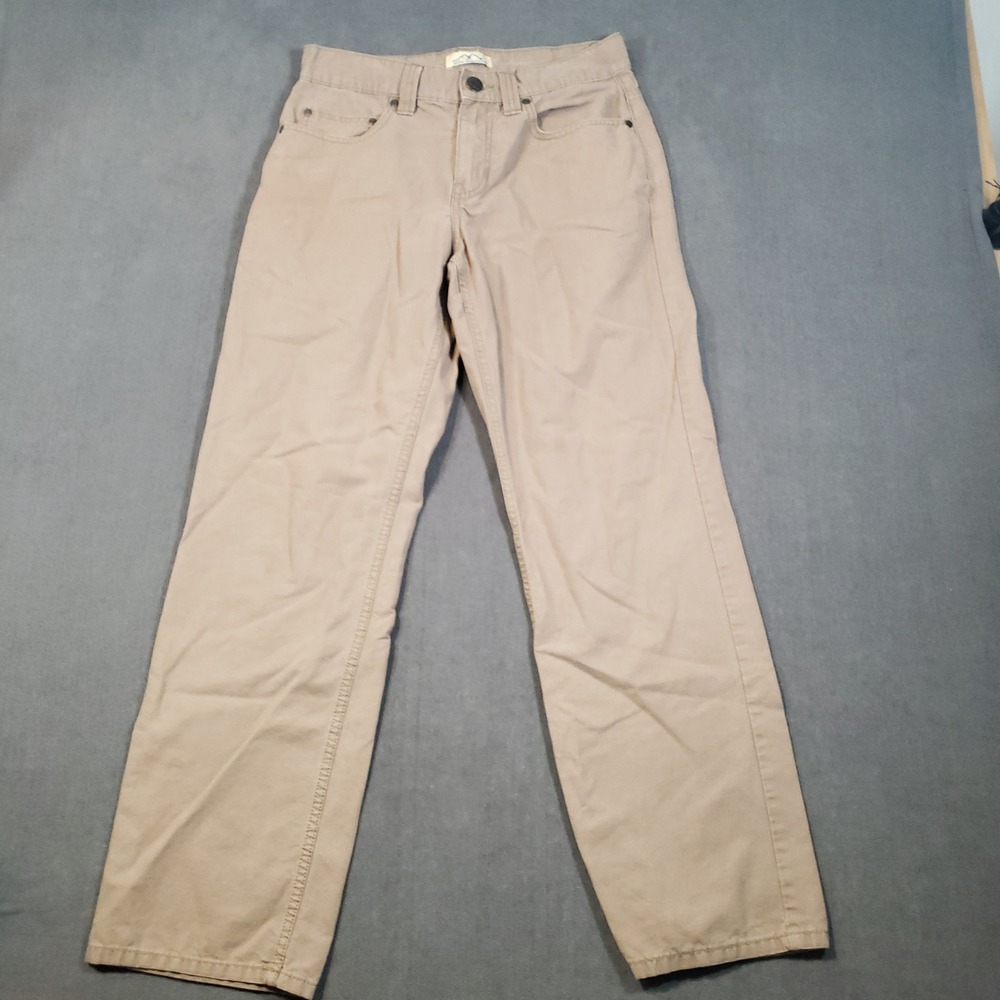 Blue Mountain Canvas Work Pants Mens 30x32 Tan Straight Leg Cotton Trousers
